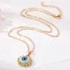 Pendant Necklaces Turkish Blue Evil Eye Bead For Women Men Punk Gold Color Lucky Clavicle Chain Choker Wedding Party Jewelry