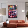 Abstract Street Art Middelvinger Canvas Schilderij Vintage Graffiti Posters en Print Wall Art Foto voor Woonkamer Thuis Decor252q