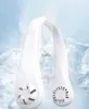 Электрические вентиляторы Подвесной шейный вентилятор новый открытый безлопастной мини-портативный электрический зарядный лед керамический охлаждающий тихий сильный ветерH240313