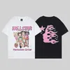 ヘルスターメンズデザイナーメンズTシャツピュアコットン高品質アニメプリントレターメンズ衣類ルーストップS-XL