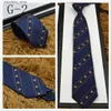 Neck Ties 2023 aa Men Necktie Design Mens Ties Fashion Neck Tie Stripes Pattern Embroidery Luxurys Designers Business Cravate Neckwear L240313