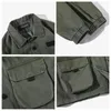 Spring Autumn Jackets for Women Army Green Tooling Jacket Mens Brand MultiPockets Loose Jacket Korean Style Men 240229
