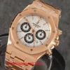 AP Watch Designer-Diamantuhr Royal Oak Series Chronograph 25960or Oo.1185or.02 Automatische mechanische Herrenuhr mit silberner weißer Platte