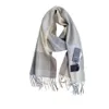 Зимний дизайнерский шарф унисекс из 100% кашемира для женщин и мужчин, роскошные брендовые классические шарфы в клетку большого размера, пашмины, бесконечность Sca257D