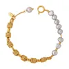 Anneaux de cluster ADW1 Bracelets en acier inoxydable Mode coréenne Light Délicat Bracelet de chaîne de perles pour femmes Bijoux MM22