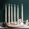 Pack of 6 Remote or not Remote Warm White Battery Taper Candlesticks Timer Christmas Window Electronic Candles For Wedding Event Y230t