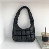 HBP Borsa a tracolla scozzese pieghettata dal design creativo di moda non di marca Borse a mano da donna in morbida pelle PU Borse alla moda