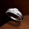 KNOBSPIN 1ct D Kleur Kussen Ringen voor Vrouwen Engagement Bruiloft Sieraden Lab Diamant met GRA 925 Sterling Zilveren Ring 240228