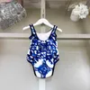 Popular kids one-pieces Swimsuit Designer girls swimwear Size 80-150 CM Symmetric pattern child Beach Bikinis Children Swimwears 24Mar