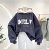 Veste pull à manches longues avec lettres brodées, nouveau vêtement d'automne, sweat à capuche, Style femme, 2023