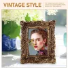 Frame Resin Photo Frame Small European Style Table Top Decor Desk Display Vintage Picture