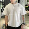 Herren T-Shirts 2021 Herren Muskel T-shirt Bodybuilding Fitness Männer Tops Baumwolle Unterhemden Plus Große Größe T-shirt Baumwolle Mesh Lose Kurzarm