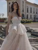 Elegant A Line Women Wedding Dress Sweetheart Neck Strapless Sleeveless Bridal Gowns Appliques Sweep Train Dress Custom Made vestidos de novia