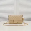 Designer Bag C F Little Golden Ball Women's Bag äkta läder liten doftande vind diamant enskild axel diagonal kors mode liten fyrkantig väska kvinnor väska