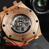 Эксклюзивные часы AP Royal Oak Offshore 26400RO, 44 мм, керамический набор часов из розового золота с временным кодом