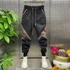 Men's Pants Autumn Winter Outdoor Jogger Sweatpants Patchwork Elasticated Waist Pencil Casual Trousers Designer Brand Clothing