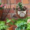 Baskets Hang Flowerpot Plant Holder Leather Indoor Planter Hangers Portable PU Leather Plant Pot Holder Macrame Basket For Gardens