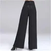 Temperament And Dancing Trousers Womens Fashion Latin Dance Pants For Modern Ballroom WideLeg 240309