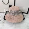 Designer Bucket Hat Handmade Knitted Hat Tourism Hat Luxury Striped Hat Unisex Hat Vacation Sunshade Fisherman Hat