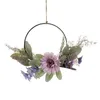 Decorative Flowers Hanging Ornament For Door Artificial Wild Daisy Wreath With Leaves Inviting Wreaths Room Hang Ornaments Wedding Wall