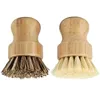 Dish Scrub Bamboo Brushes Kitchen Wooden Cleaning Scrubbers for Washing Cast Iron Pan Pot Natural Sisal Bristles DHL FY5090 bers