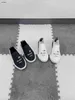 Luxe baby gebreide schoenen designer kinderen sneakers maat 26-35 Boxbescherming Zwart-wit kleurenschema ontwerp meisjes casual schoenen 24Mar