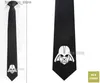 Neckband Darth Vader Men Jacquard Woven Male Slim smal 2,3 slips 6 cm Neckwear Wedding Party Groom Tie Cufflink LK019M L240313