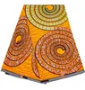 Big Circle African Polyester Wax Prints Fabric Orange Background Material 6 Yards3 Yards African Fabric for Party Dress6490439