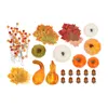 Fleurs décoratives 120 pièces Kit de citrouille en mousse Halloween pommes de pin ornement couronne modèle décoration accessoire guirlande