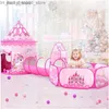 Tentes jouets Tentes jouets 3 en 1 Portable jouer enfants tente enfants intérieur extérieur océan balle piscine pliant Cubby jouets château Enfant chambre maison cadeau Q231220 L240313