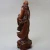 Dekorativa figurer Kopparstaty Antik trähantverk gåvor Antikviteter Diverse bitar Partihandel Boxwood Wood Bodhidharma Founder