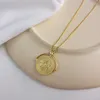 Colgantes Silvology de Plata de Ley 925, figura, collar de monedas, diseño creativo dorado, colgante de estilo occidental para mujer, joyería de cumpleaños