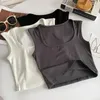 Zbiorniki damskie INS francuska elegancka femme corset zbiornik uprawny chuda U-drock płynna camisoles moda swobodny leniwy styl Y2K Dropship