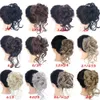 Jinkaili cabelo sintético bun bagunçado scrunchies acessórios de peça de cabelo clipe de garra chignon encaracolado falso elástico para mulher 240229