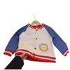 Jackets Spring Autumn Winter Thickened Fleece Children's Baseball Jersey Cartoon Rabbit Lion Whale Baby Girls Outerwear Jack