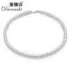 Dainashi Klassieke 8-9 mm semi-ronde natuurlijke parelketting voor dames meisjes mode 925 sterling zilver wit roze paars 3 kleuren 240301
