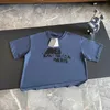 남자 티셔츠 디자이너 스트레이트 올바른 에디션 B 홈 파리 낙서 BB 짧은 슬리브 티셔츠 순수한 면화 패션 브랜드 공동 브랜드 가족 스타일 WP6D