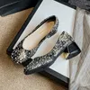 Dress Shoes Plus Size35-43 Fashion Round Toe Pearls Bow-knot Design Women High Heel Pumps Chunky Heels Wedding Party