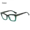 Occhiali da sole 1pc Donne blu occhiali bloccanti Filtro i lettori quadrati per uomini e occhiali cornice