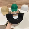 Designer 23ss 4color Marque Mode Casquette de baseball Été Hommes Femmes Lettres Imprimer Baseballs Caps Grille Stripe PU Cuir Casual Chapeau DMZR 6CCA