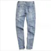 Mens Jeans Designer Skinny Rasgado Branco Listrado Jeans Moda Stretch Slim Cordão Biker Calças Preto Blue645465