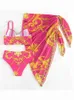 Costumi da bagno VigoBreviya Gonna a 3 pezzi con stampa sexy con set di alta condizione Costumi da bagno bikini Donna 2024 Costume da bagno push UP Costume da bagno estivo Sport acquatici 240311