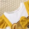 Mädchen Kleider Kleinkind Baby s Tag Outfits Bär Stickerei Kleid Langarm Rüschen Rundhals Prinzessin Rock ldd240313