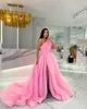 Peach A Line Prom Dresses For Women One Shoulder High Side Split Draped Formal Wear Evening Party Birthday Party Second Reception Pageant Special Eccase Dise