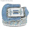 Designer Bb Simon Riemen voor Heren Dames Glanzende diamanten riem Zwart op Zwart Blauw wit veelkleurig met bling strasssteentjes als geschenk bait329G