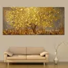 Elle boyanmış lnife altın ağacı sokak manzarası tuval üzerine yağlı tablo soyut ekran resimleri duvar sanat sokak peyzaj resimleri t20242k