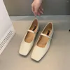 Scarpe casual Bailamos Appartamenti di moda 2024 Design di marca Punta quadrata Donna Balletto Fibbia Cinturino Abito femminile Tacchi bassi Mu