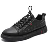 HBP Non Marque Mode Respirant En Cuir De Vache Alligator Texturé Chaussures Décontractées Hommes Noir Baskets De Loisirs Pour Hommes Sport