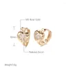 Dangle Earrings Kinel Luxury Cute Apple For Girls 585 Rose Gold Natural Zircon Stud Children Baby Xmas Gifts Animal Jewelry