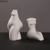 Vasi Nordic Figure nude Vaso Corpo umano Vasi in ceramica Busto Carattere Vasi per piante Disposizione floreale decorativa Decorazione domestica Moderna